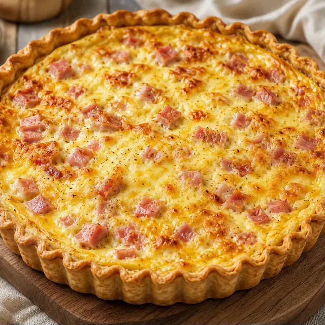 Tarte jambon fromage