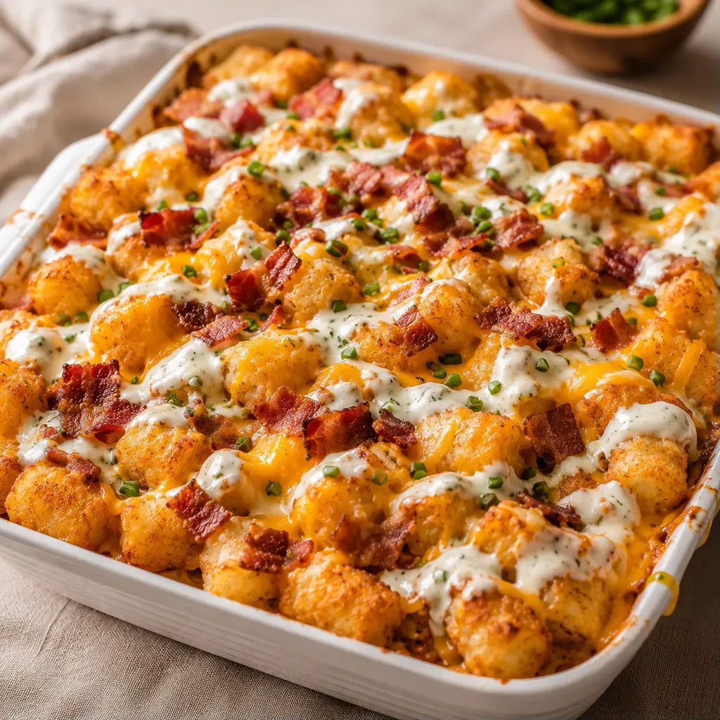 Tater tots bacon fromage