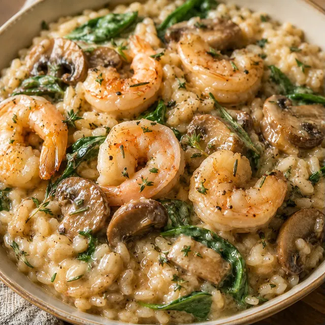 Crevettes Marsala Risotto