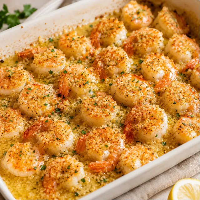 Crevettes Four Citron Beurre