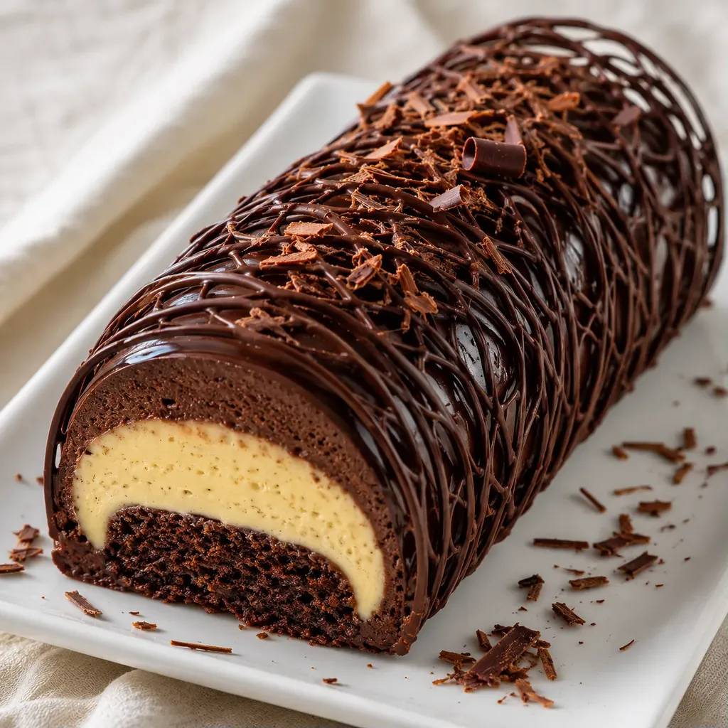 Bûche Noir et Vanille