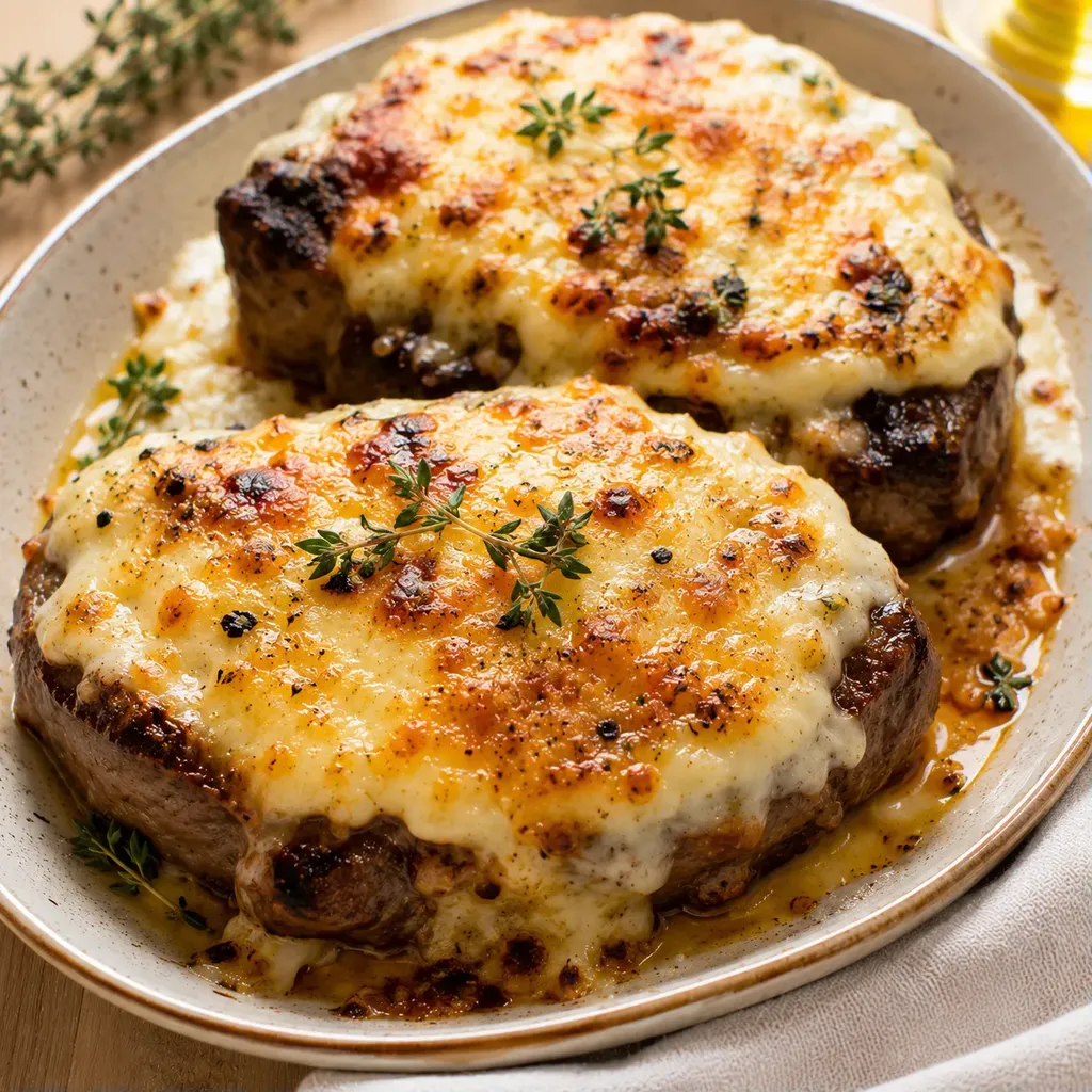 Steak Fromage Gratin