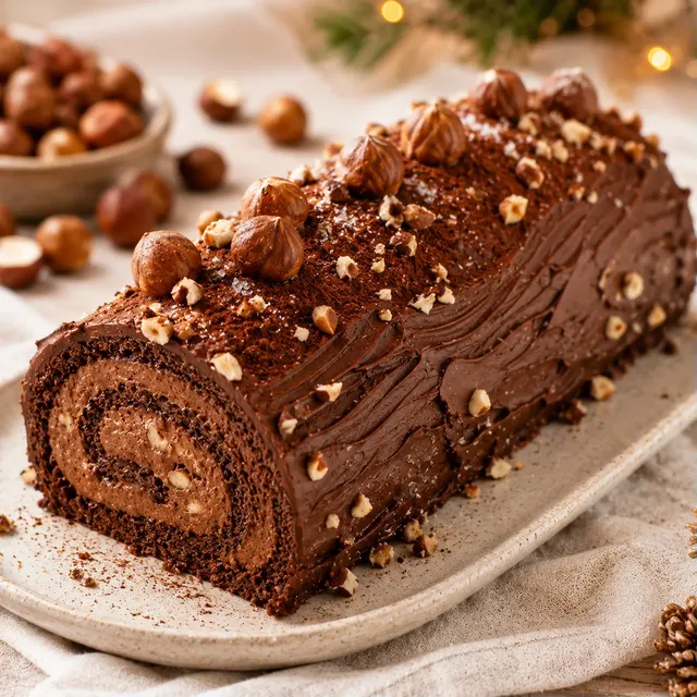 Chocolat Noisettes Bûche