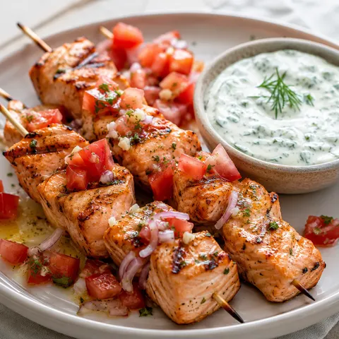 Saumon grill sauce aneth