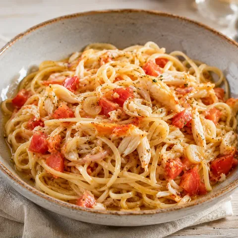Crabe avec linguine