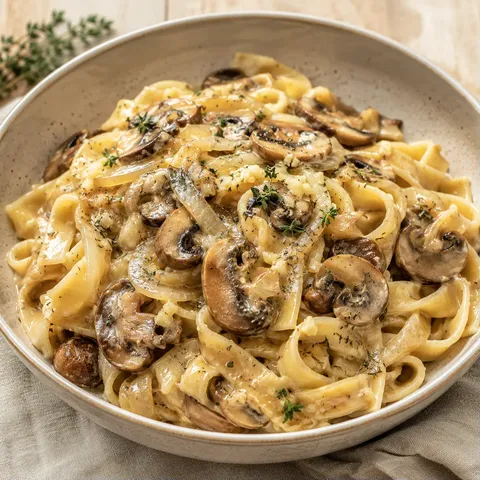 Pâtes Crémeuses Champignons