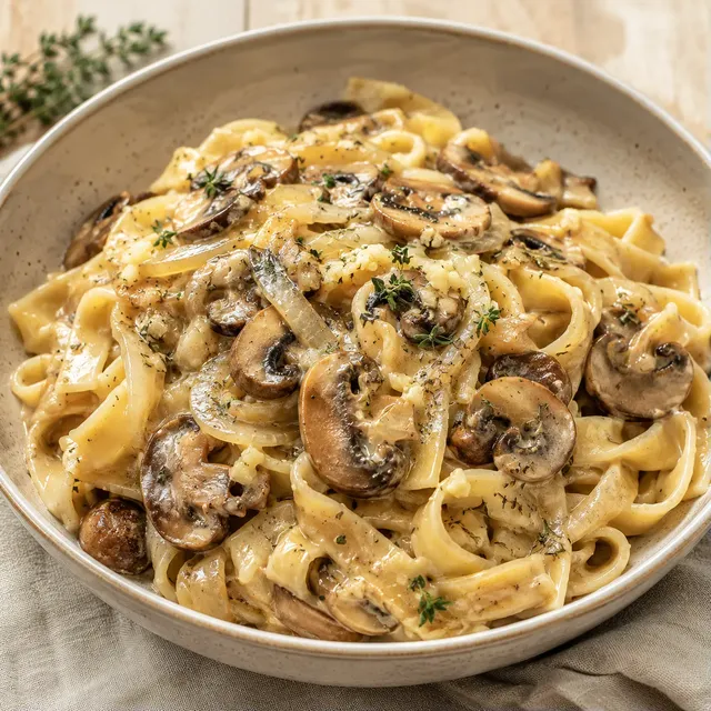 Pâtes Crémeuses Champignons