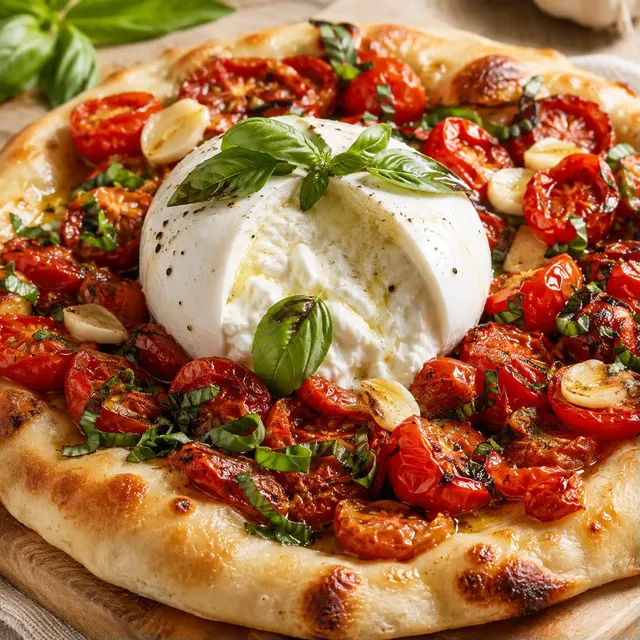 Burrata et Tomates Confites