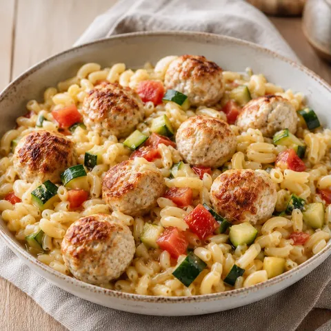Pâtes et boulettes maison
