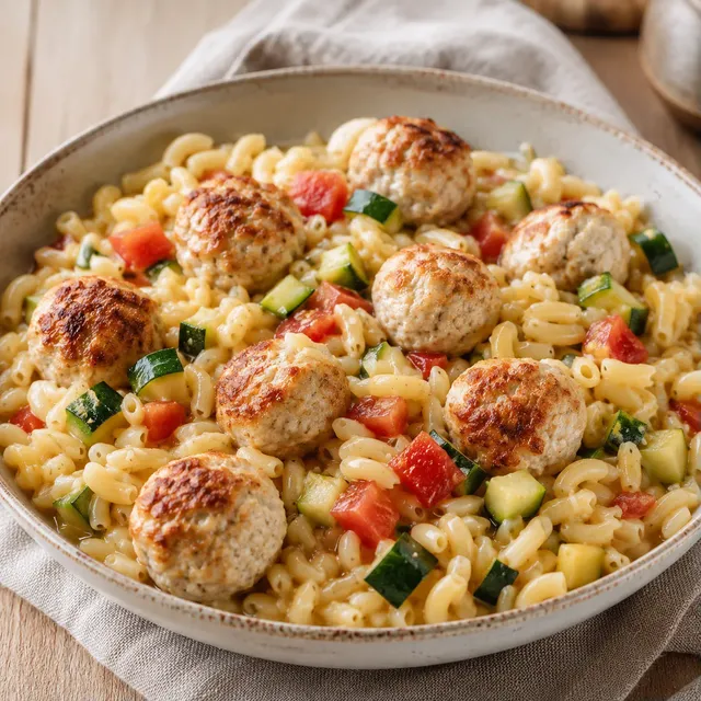 Pâtes et boulettes maison