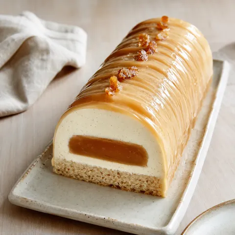 Bûche vanille caramel