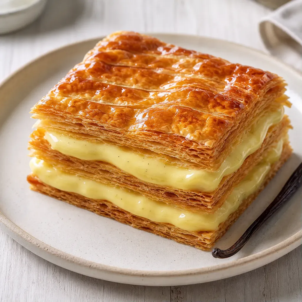Dessert Feuilleté Vanille