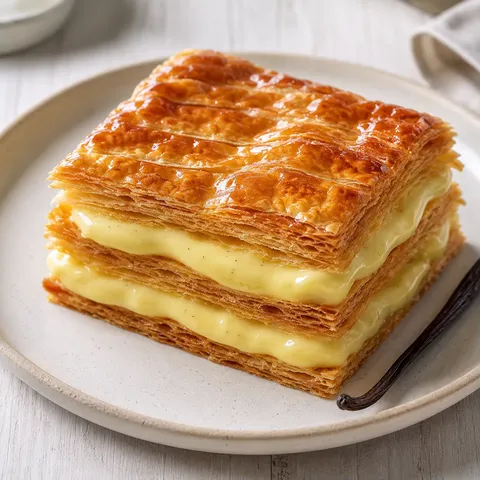 Dessert Feuilleté Vanille