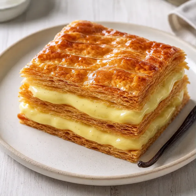 Dessert Feuilleté Vanille
