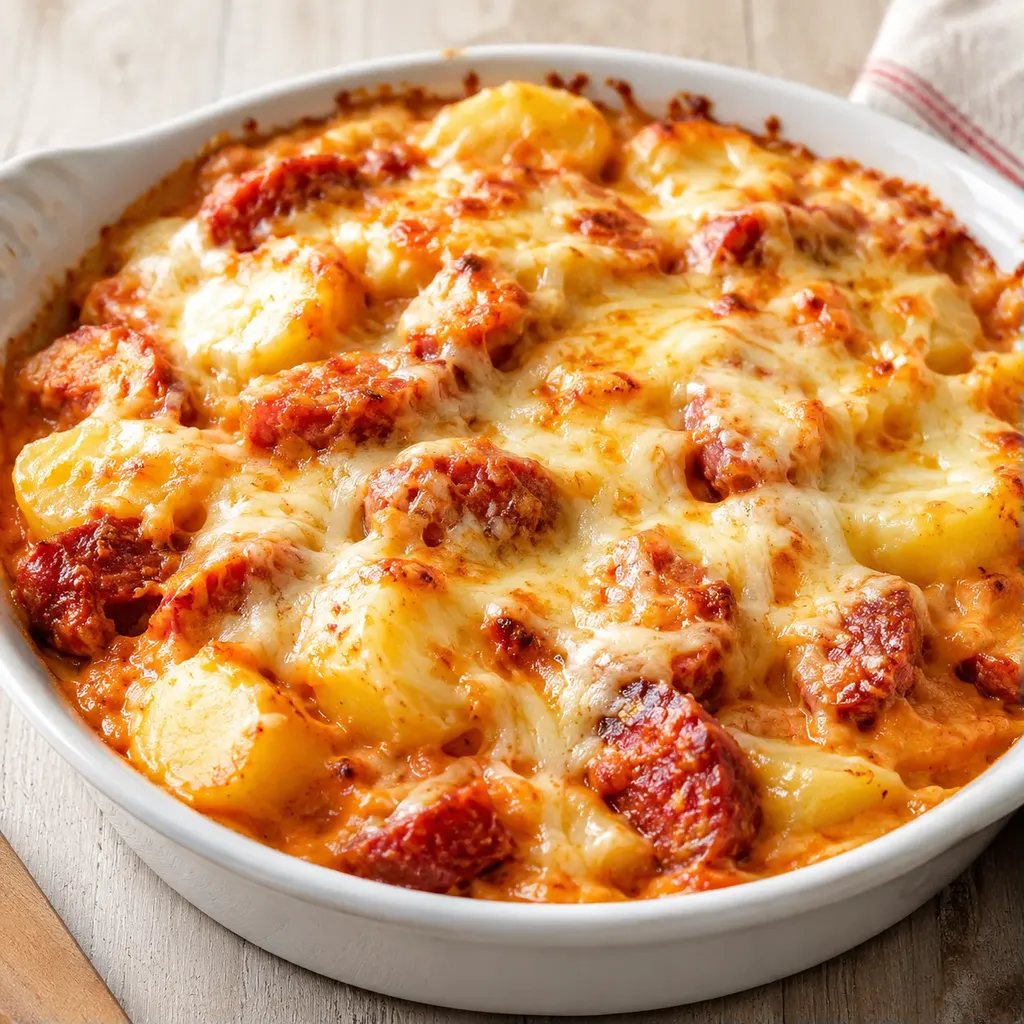 Pommes Chorizo Gratiné