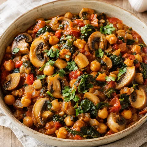 Plat Méditerranéen aux Champignons