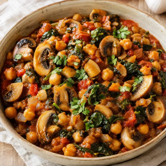 Plat Méditerranéen aux Champignons
