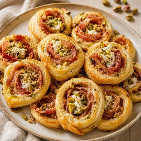 Feuilletés Jambon Pistache
