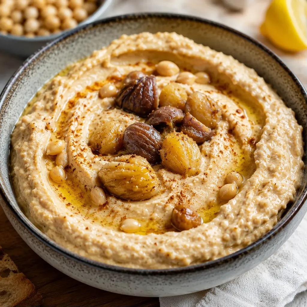 Houmous doux châtaignes