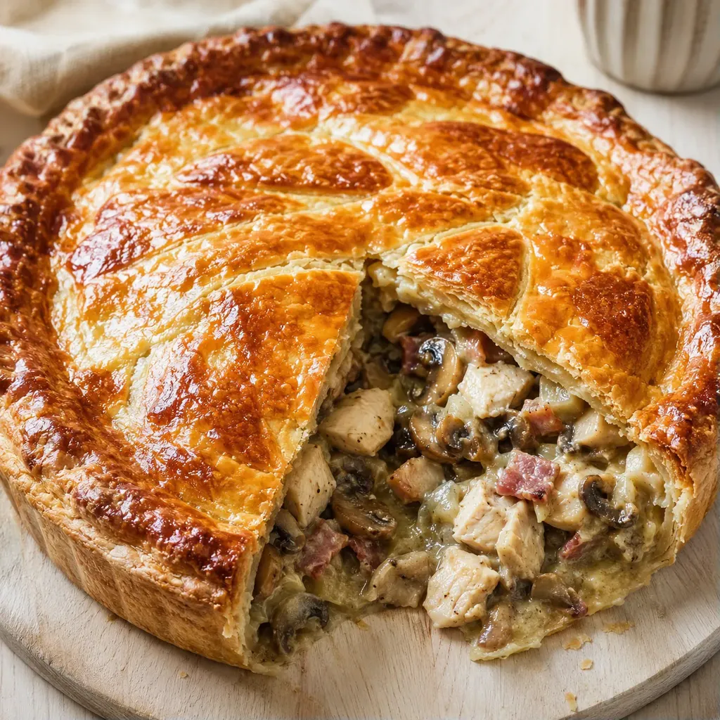 Poulet Champignons Tourte