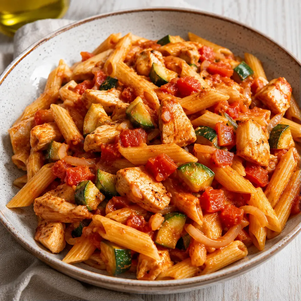 Poulet et Courgettes Pâtes