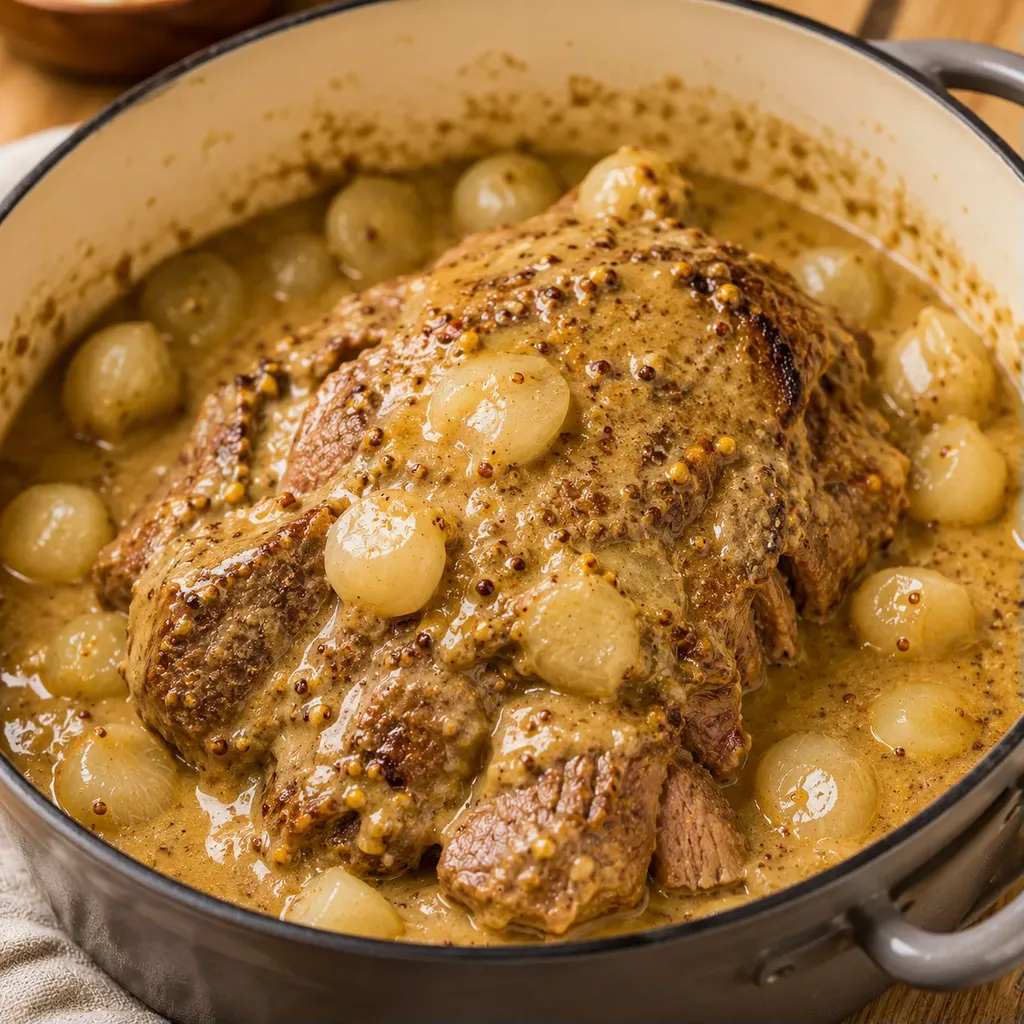 Viande Moutarde Cocotte