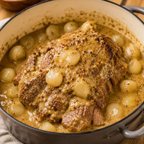 Viande Moutarde Cocotte