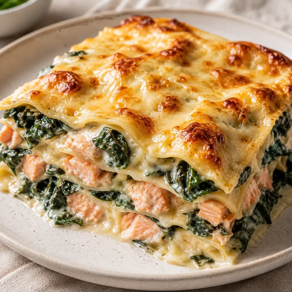 Lasagnes Saumon, Fromage, Épinards