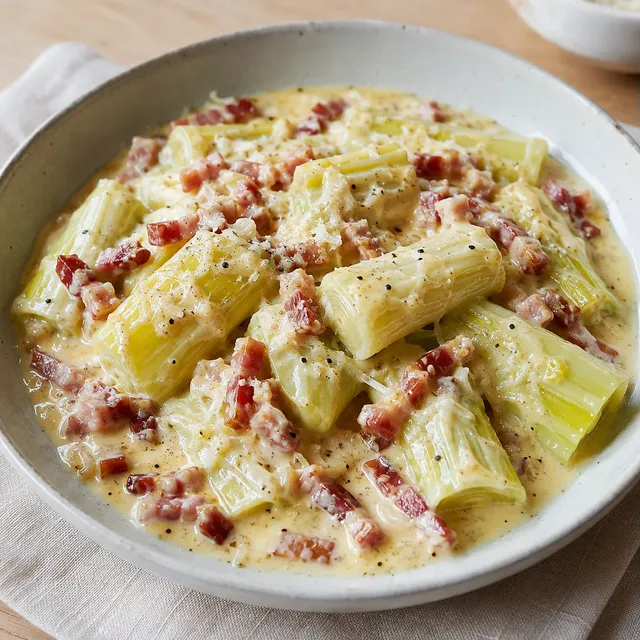 Poireaux à la Carbonara
