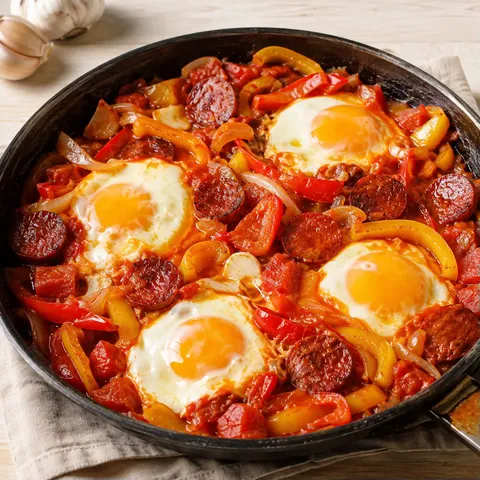 Chorizo Poivrons Œufs