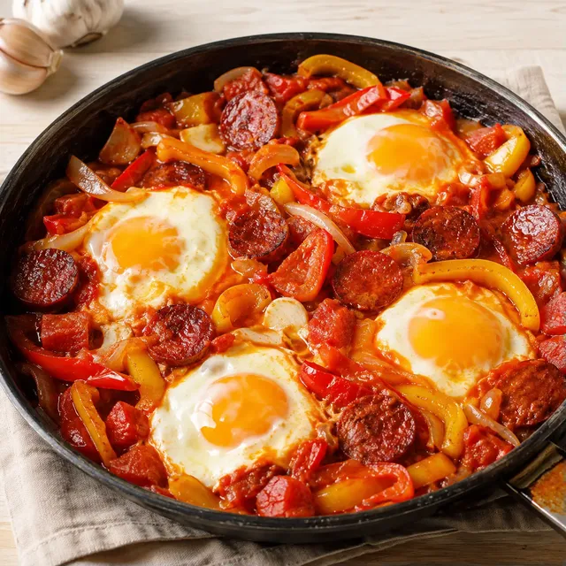 Chorizo Poivrons Œufs