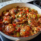 Plat de Jambalaya Poulet Créole