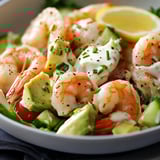 Salade crémeuse aux crevettes