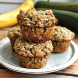 Muffins savoureux avec courgettes et bananes