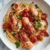 Langoustines et spaghettis