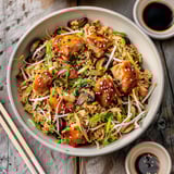 Riz poulet et légumes