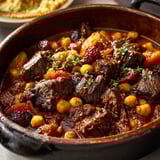 Bœuf mijoté avec figues et épices gourmand.