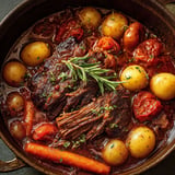 Un plat mijoté de boeuf italien succulent.