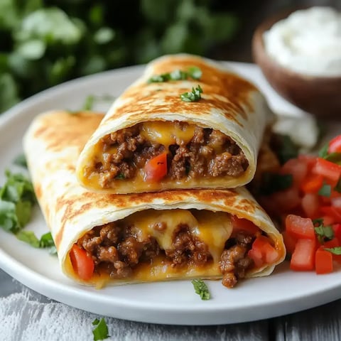 Chimichangas au boeuf et fromage