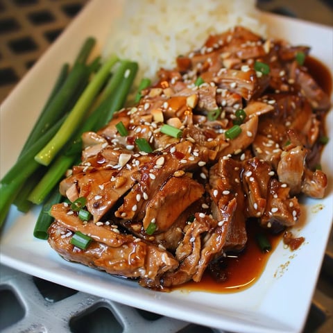 Porc mijoté teriyaki