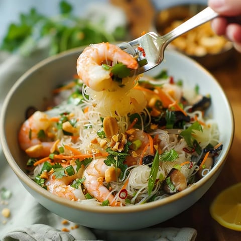 Salade asiatique (vermicelles et herbes fraîches)