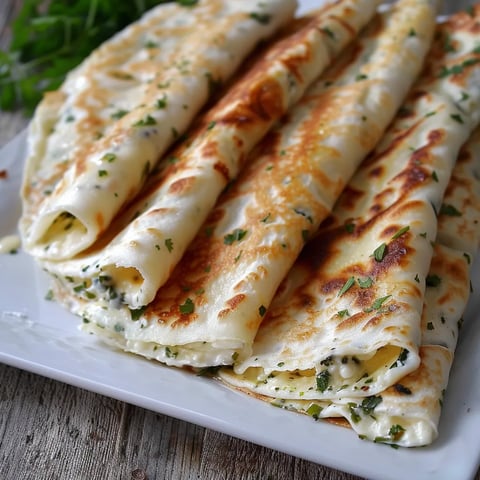 Galette traditionnelle turque garnie de fromage et herbes