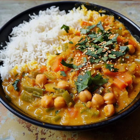 Curry carottes - pois chiches - poireaux