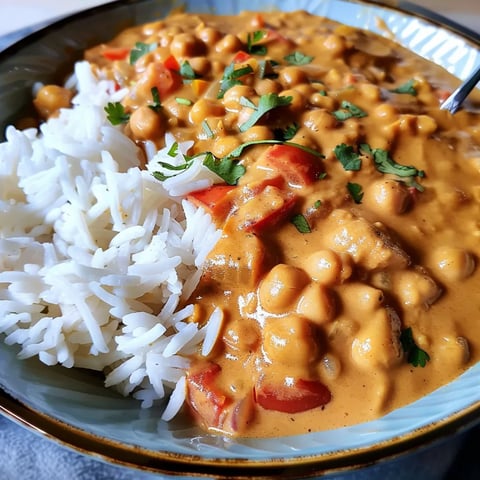 CURRY VÉGÉTALIEN DE POIS CHICHES, TOMATE ET CACAHUÈTES