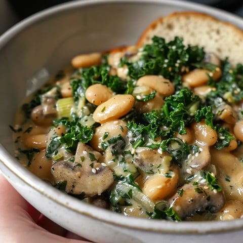 Délicieux haricots beurre au miso et kale frais
