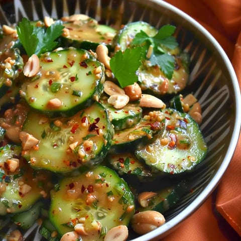 Délicieux Concombres avec Sauce aux Cacahuètes