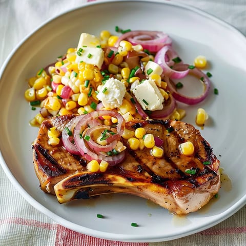 Porc grillé avec maïs